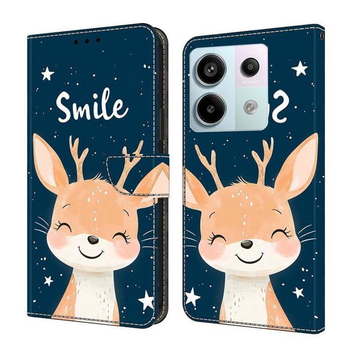 Funda para teléfono de cuero vegano pintado con efecto cristal, For Redmi Note 13 Pro 4G, For Redmi Note 13 4G, For Redmi K70E