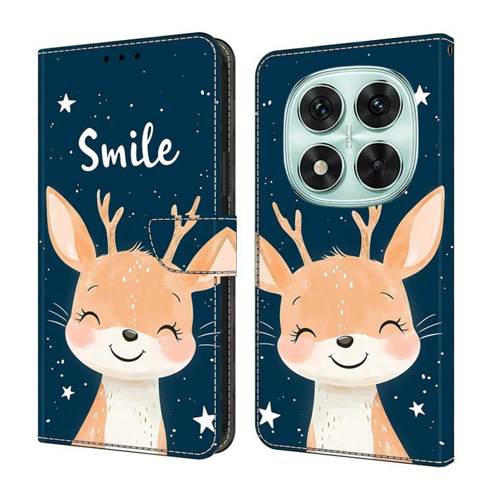 Funda para teléfono de cuero vegano pintado con efecto cristal, For Redmi Note 14 4G 163.25mm, For Redmi Note 14 5G, For Redmi Note 14 Pro+ 5G