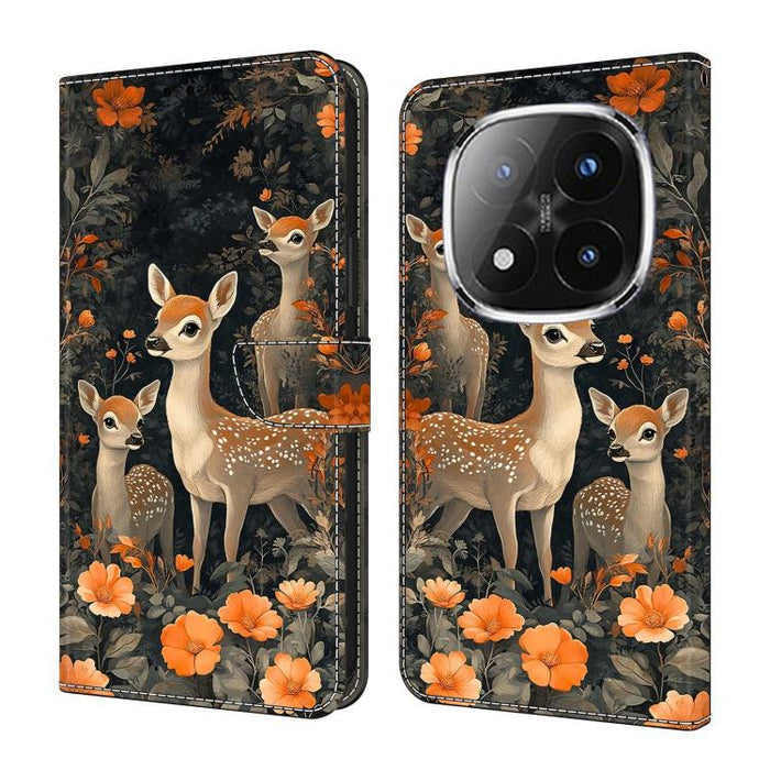 Funda para teléfono de cuero vegano pintado con efecto cristal, For Redmi Note 13 Pro 4G, For Redmi Note 13 4G, For Redmi K70E