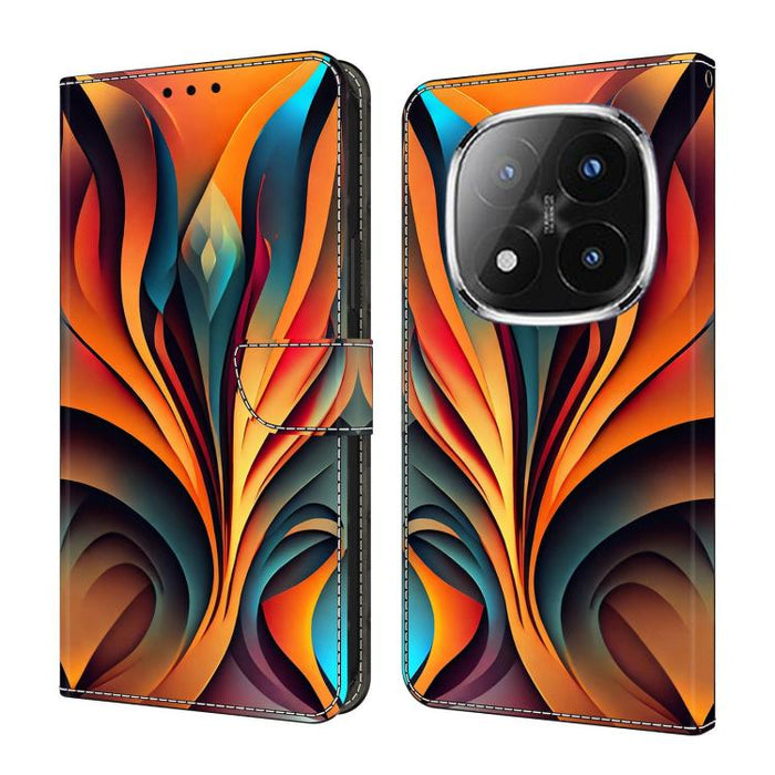 Funda para teléfono de cuero vegano pintado con efecto cristal, For Redmi Note 13 Pro 4G, For Redmi Note 13 4G, For Redmi K70E