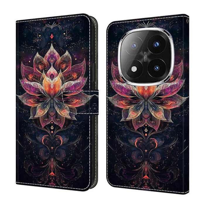Funda para teléfono de cuero vegano pintado con efecto cristal, For Redmi Note 13 Pro 4G, For Redmi Note 13 4G, For Redmi K70E