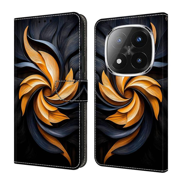 Funda para teléfono de cuero vegano pintado con efecto cristal, For Redmi Note 13 Pro 4G, For Redmi Note 13 4G, For Redmi K70E