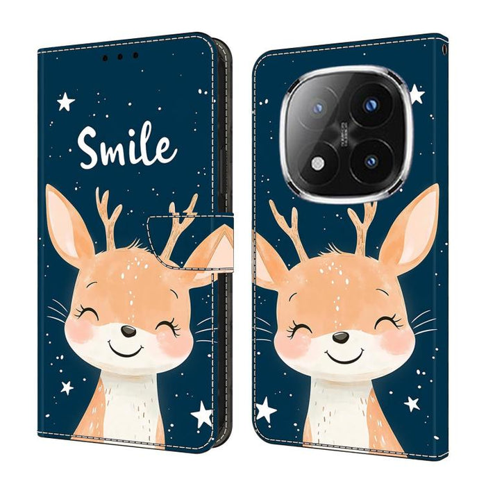 Funda para teléfono de cuero vegano pintado con efecto cristal, For Redmi Note 14 4G 163.25mm, For Redmi Note 14 5G, For Redmi Note 14 Pro+ 5G