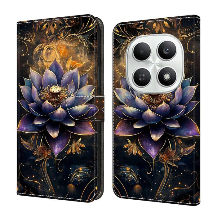 Funda para teléfono de cuero vegano pintado con efecto cristal, For Redmi Note 15 5G/4G Global 164mm, For Redmi Note 15 Pro 5G Global 163.6mm, For Redmi 15C 5G / 4G EU 173mm
