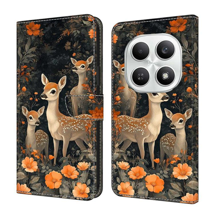 Funda para teléfono de cuero vegano pintado con efecto cristal, For Redmi Note 15 5G/4G Global 164mm, For Redmi Note 15 Pro 5G Global 163.6mm, For Redmi 15C 5G / 4G EU 173mm
