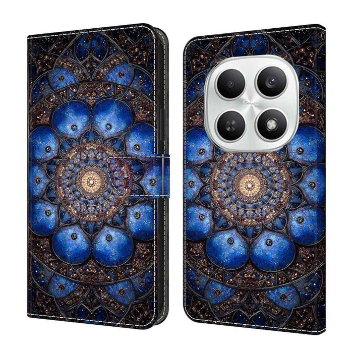 Funda para teléfono de cuero vegano pintado con efecto cristal, For Redmi Note 15 5G/4G Global 164mm, For Redmi Note 15 Pro 5G Global 163.6mm, For Redmi 15C 5G / 4G EU 173mm