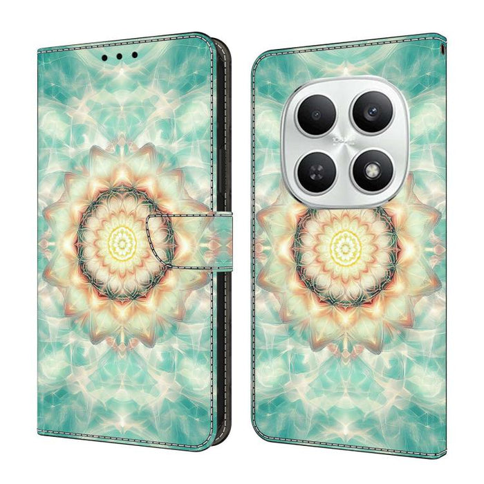 Funda para teléfono de cuero vegano pintado con efecto cristal, For Redmi Note 15 5G/4G Global 164mm, For Redmi Note 15 Pro 5G Global 163.6mm, For Redmi 15C 5G / 4G EU 173mm