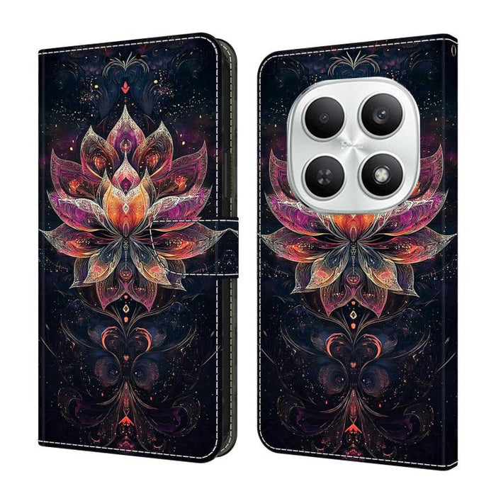 Funda para teléfono de cuero vegano pintado con efecto cristal, For Redmi Note 15 5G/4G Global 164mm, For Redmi Note 15 Pro 5G Global 163.6mm, For Redmi 15C 5G / 4G EU 173mm