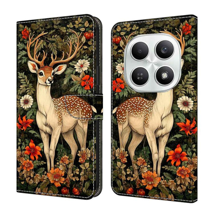 Funda para teléfono de cuero vegano pintado con efecto cristal, For Redmi Note 15 5G/4G Global 164mm, For Redmi Note 15 Pro 5G Global 163.6mm, For Redmi 15C 5G / 4G EU 173mm