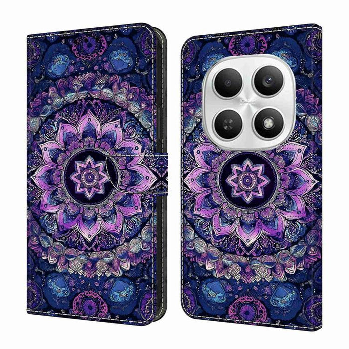 Funda para teléfono de cuero vegano pintado con efecto cristal, For Redmi Note 15 5G/4G Global 164mm, For Redmi Note 15 Pro 5G Global 163.6mm, For Redmi 15C 5G / 4G EU 173mm