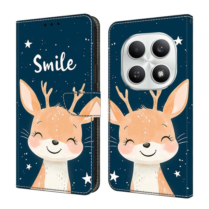 Funda para teléfono de cuero vegano pintado con efecto cristal, For Redmi Note 15 5G/4G Global 164mm, For Redmi Note 15 Pro 5G Global 163.6mm, For Redmi 15C 5G / 4G EU 173mm