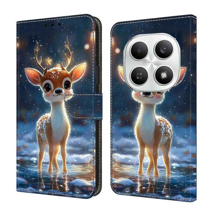 Funda para teléfono de cuero vegano pintado con efecto cristal, For Redmi Note 15 5G/4G Global 164mm, For Redmi Note 15 Pro 5G Global 163.6mm, For Redmi 15C 5G / 4G EU 173mm