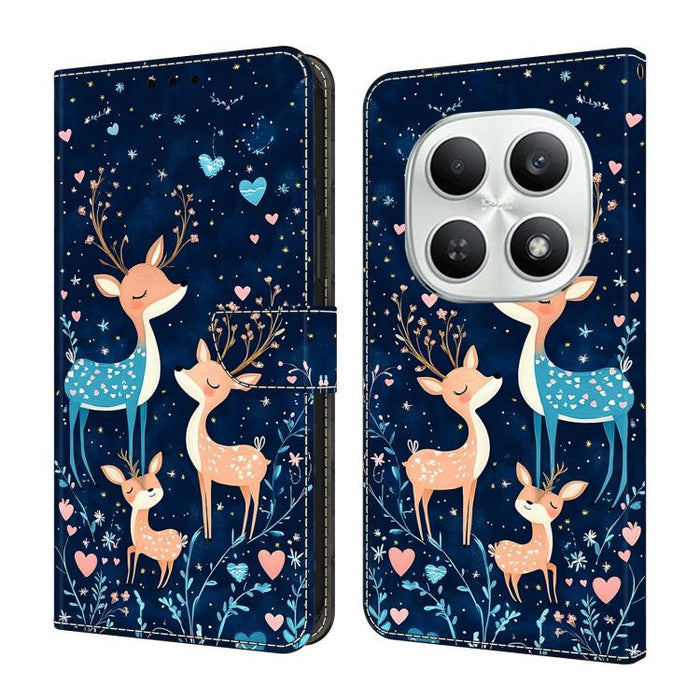 Funda para teléfono de cuero vegano pintado con efecto cristal, For Redmi Note 15 5G/4G Global 164mm, For Redmi Note 15 Pro 5G Global 163.6mm, For Redmi 15C 5G / 4G EU 173mm