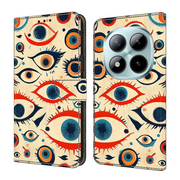Funda para teléfono de cuero vegano pintado con efecto cristal, For Redmi Note 15 5G/4G Global 164mm, For Redmi Note 15 Pro 5G Global 163.6mm, For Redmi 15C 5G / 4G EU 173mm