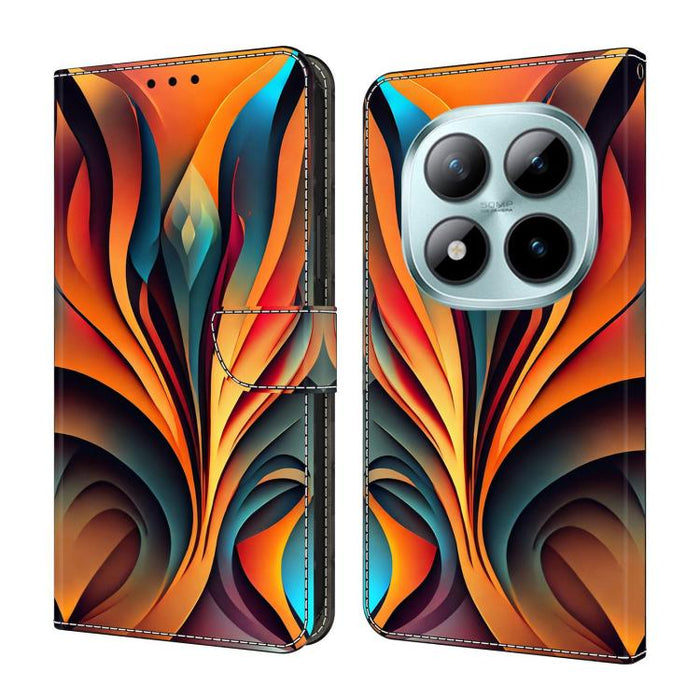 Funda para teléfono de cuero vegano pintado con efecto cristal, For Redmi Note 15 5G/4G Global 164mm, For Redmi Note 15 Pro 5G Global 163.6mm, For Redmi 15C 5G / 4G EU 173mm
