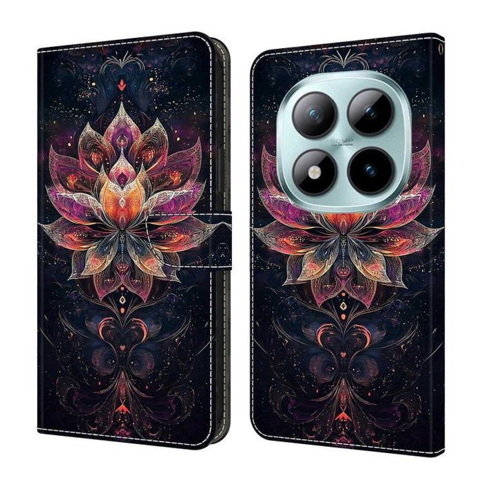 Funda para teléfono de cuero vegano pintado con efecto cristal, For Redmi Note 15 5G/4G Global 164mm, For Redmi Note 15 Pro 5G Global 163.6mm, For Redmi 15C 5G / 4G EU 173mm