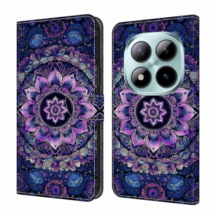 Funda para teléfono de cuero vegano pintado con efecto cristal, For Redmi Note 15 5G/4G Global 164mm, For Redmi Note 15 Pro 5G Global 163.6mm, For Redmi 15C 5G / 4G EU 173mm