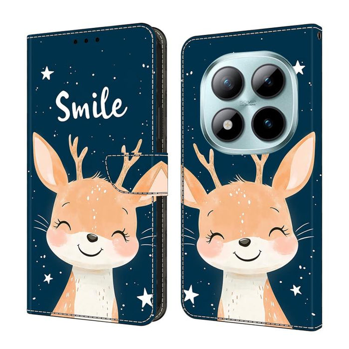 Funda para teléfono de cuero vegano pintado con efecto cristal, For Redmi 15C 5G/4G Global 171mm, For Redmi Note 14 4G 164.84mm, For Redmi Note 14 Pro 4G/5G
