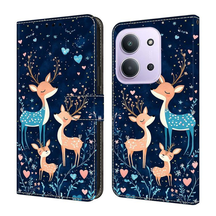 Funda para teléfono de cuero vegano pintado con efecto cristal, For Redmi Note 15 5G/4G Global 164mm, For Redmi Note 15 Pro 5G Global 163.6mm, For Redmi 15C 5G / 4G EU 173mm