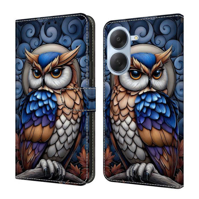 Funda para teléfono de cuero vegano pintado con efecto cristal, For Redmi Note 15 5G/4G Global 164mm, For Redmi Note 15 Pro 5G Global 163.6mm, For Redmi 15C 5G / 4G EU 173mm