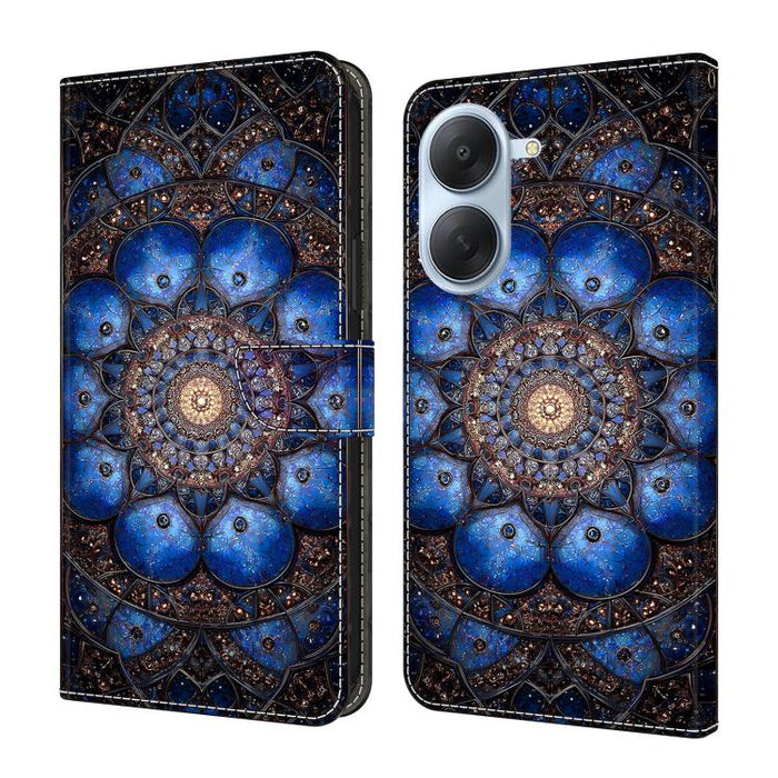 Funda para teléfono de cuero vegano pintado con efecto cristal, For Redmi Note 15 5G/4G Global 164mm, For Redmi Note 15 Pro 5G Global 163.6mm, For Redmi 15C 5G / 4G EU 173mm