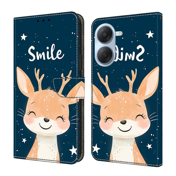 Funda para teléfono de cuero vegano pintado con efecto cristal, For Redmi Note 15 5G/4G Global 164mm, For Redmi Note 15 Pro 5G Global 163.6mm, For Redmi 15C 5G / 4G EU 173mm