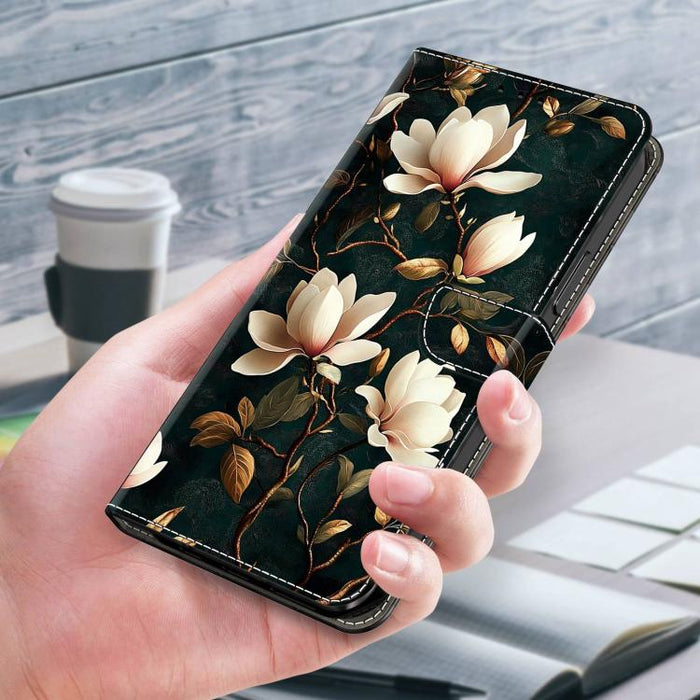 Funda para teléfono de cuero vegano pintado con efecto cristal, For Xiaomi 17 Ultra
