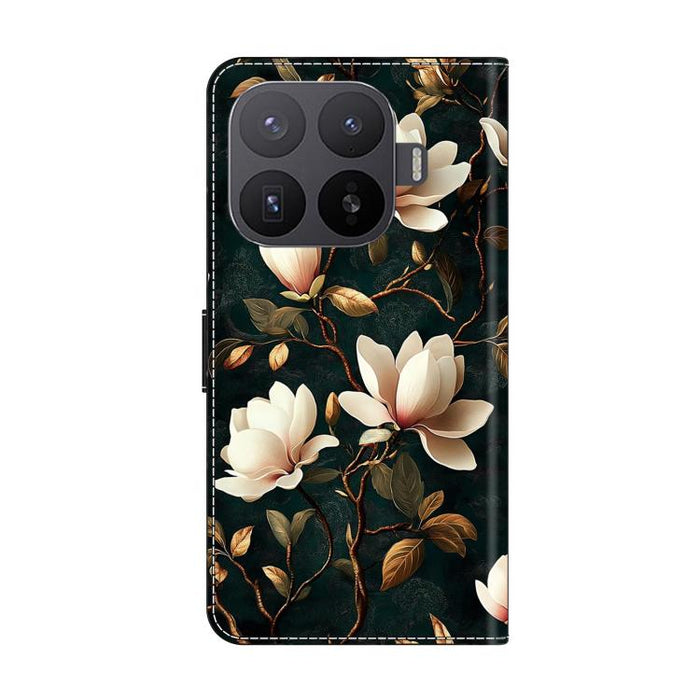 Funda para teléfono de cuero vegano pintado con efecto cristal, For Xiaomi 17 Ultra