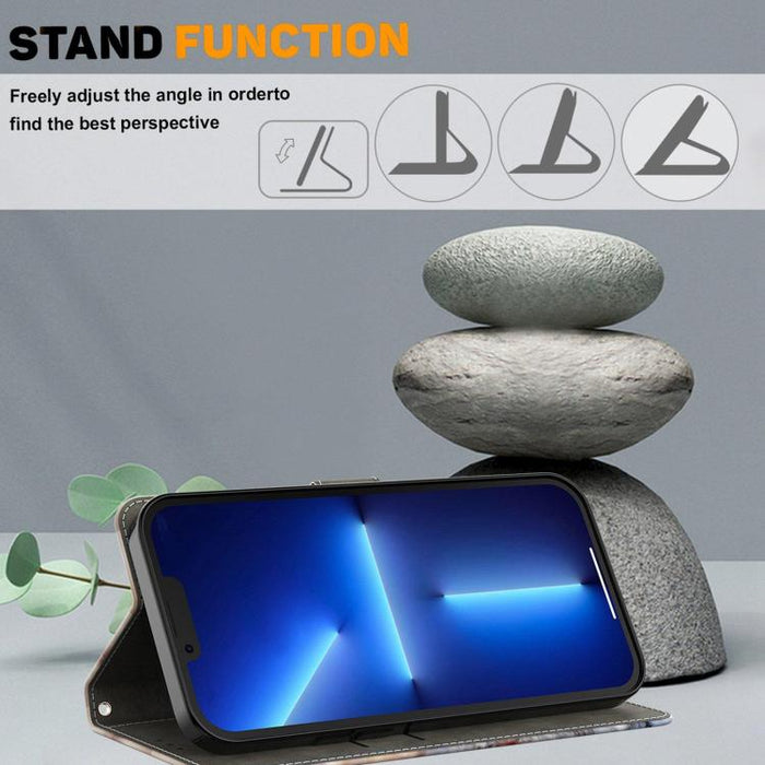 Funda para teléfono de cuero vegano pintado con efecto cristal, For Xiaomi 17 Ultra