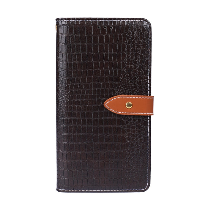 idewei Estuche de cuero con tapa horizontal con textura de cocodrilo con soporte y ranuras para tarjetas y billetera