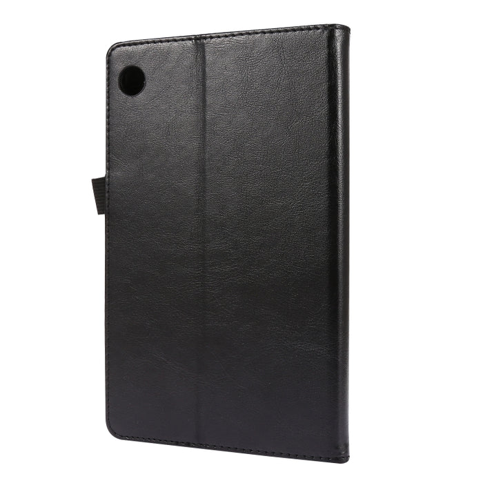 Crazy Horse Texture Horizontal Flip Funda de cuero con 2 soportes plegables y ranura para tarjeta