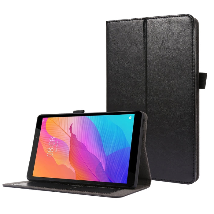 Crazy Horse Texture Horizontal Flip Funda de cuero con 2 soportes plegables y ranura para tarjeta