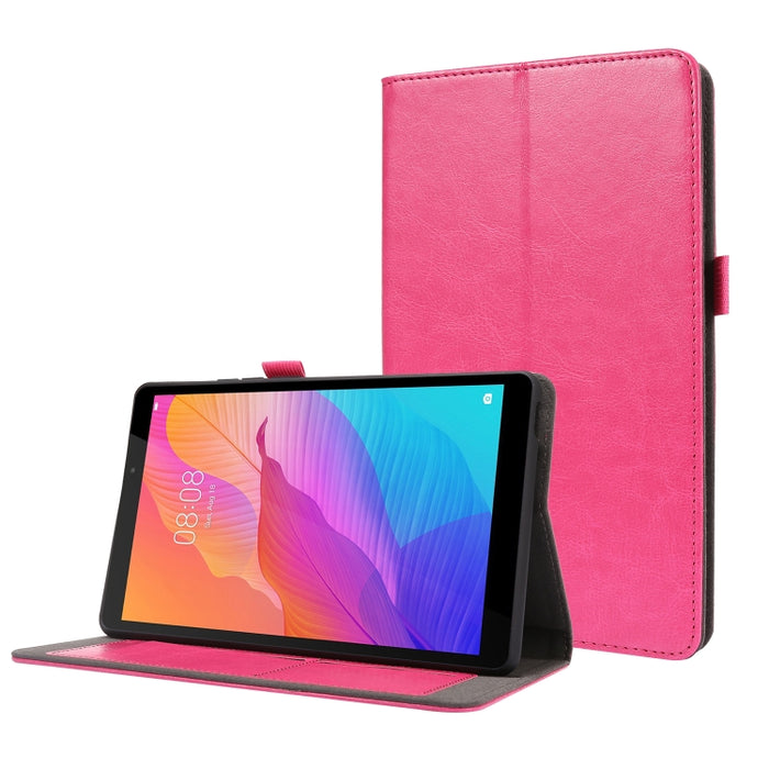 Crazy Horse Texture Horizontal Flip Funda de cuero con 2 soportes plegables y ranura para tarjeta