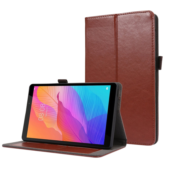 Crazy Horse Texture Horizontal Flip Funda de cuero con 2 soportes plegables y ranura para tarjeta