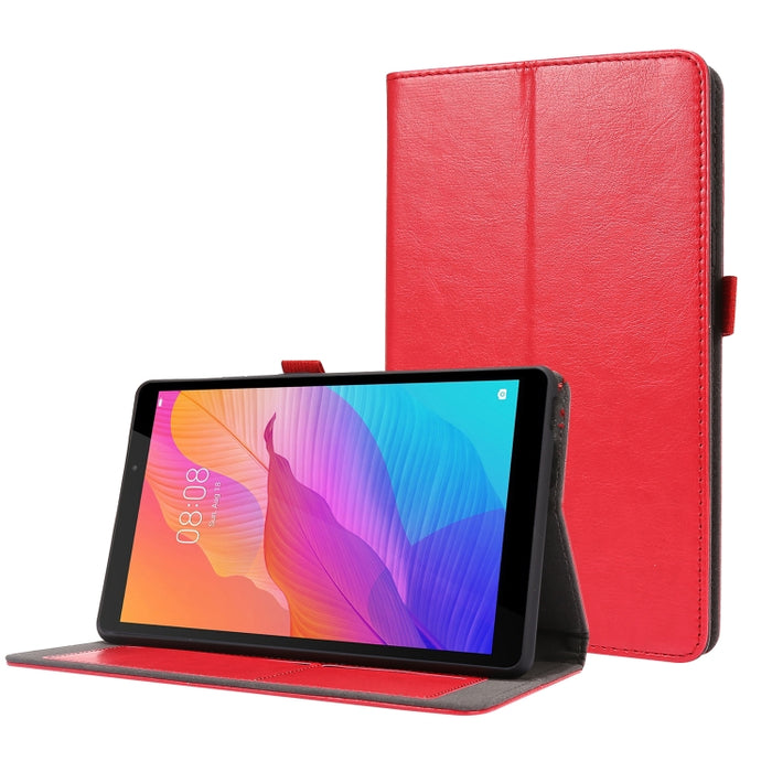 Crazy Horse Texture Horizontal Flip Funda de cuero con 2 soportes plegables y ranura para tarjeta