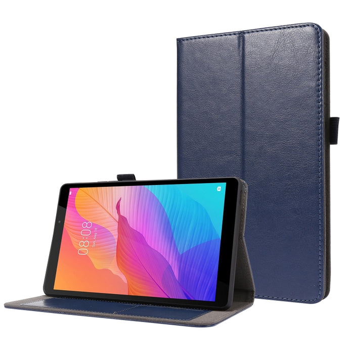 Crazy Horse Texture Horizontal Flip Funda de cuero con 2 soportes plegables y ranura para tarjeta