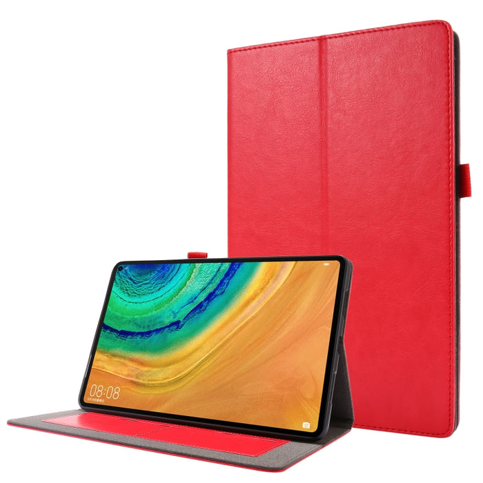 Crazy Horse Texture Horizontal Flip Funda de cuero con 2 soportes plegables y ranura para tarjeta