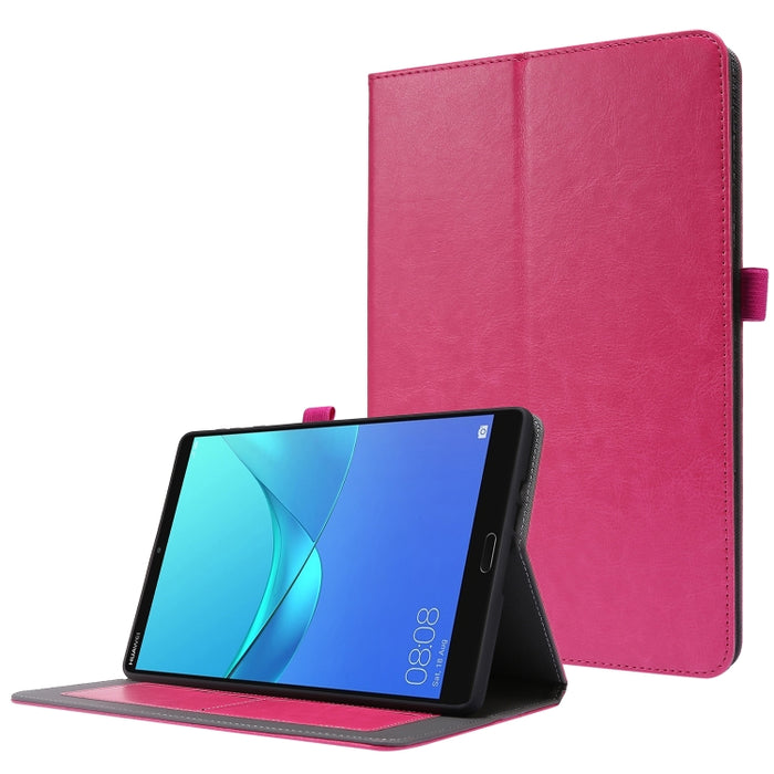 Crazy Horse Texture Horizontal Flip Funda de cuero con 2 soportes plegables y ranura para tarjeta