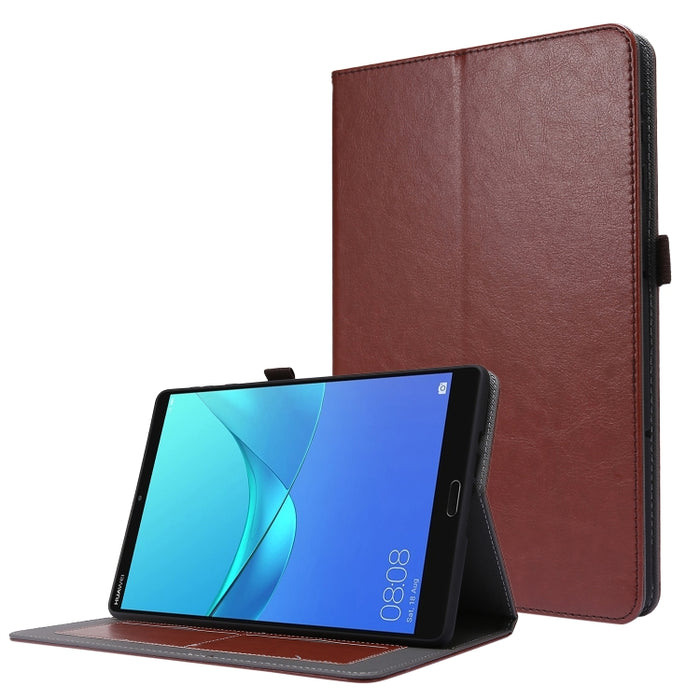 Crazy Horse Texture Horizontal Flip Funda de cuero con 2 soportes plegables y ranura para tarjeta