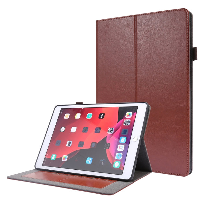 Crazy Horse Texture Horizontal Flip Funda de cuero con 2 soportes plegables y ranura para tarjeta
