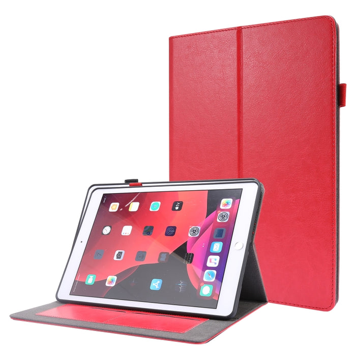 Crazy Horse Texture Horizontal Flip Funda de cuero con 2 soportes plegables y ranura para tarjeta