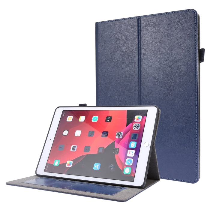 Crazy Horse Texture Horizontal Flip Funda de cuero con 2 soportes plegables y ranura para tarjeta