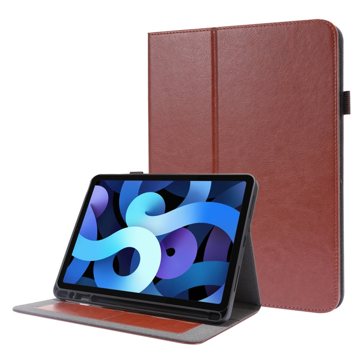 Crazy Horse Texture Horizontal Flip Funda de cuero con 2 soportes plegables y ranura para tarjeta