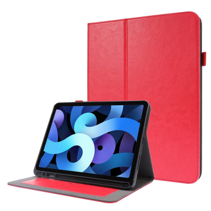Crazy Horse Texture Horizontal Flip Funda de cuero con 2 soportes plegables y ranura para tarjeta