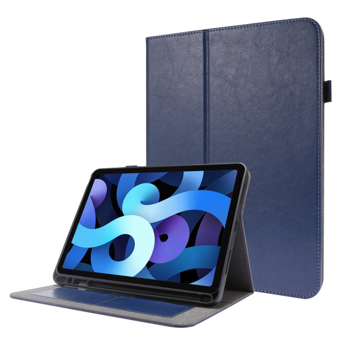 Crazy Horse Texture Horizontal Flip Funda de cuero con 2 soportes plegables y ranura para tarjeta
