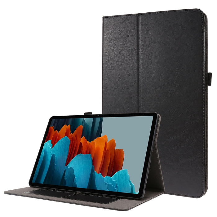 Crazy Horse Texture Horizontal Flip Funda de cuero con 2 soportes plegables y ranura para tarjeta