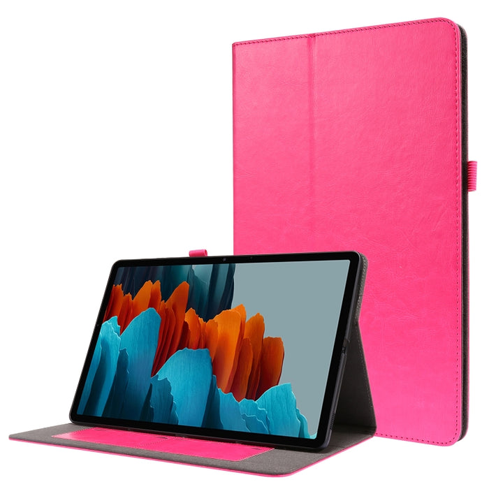 Crazy Horse Texture Horizontal Flip Funda de cuero con 2 soportes plegables y ranura para tarjeta