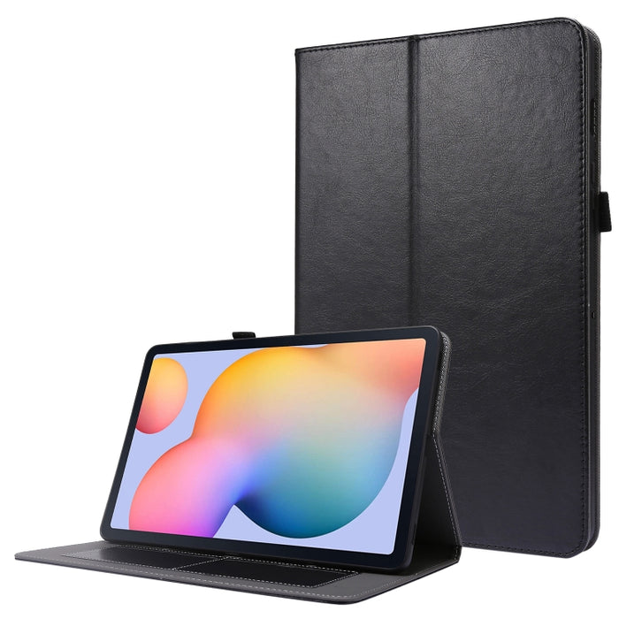 Crazy Horse Texture Horizontal Flip Funda de cuero con 2 soportes plegables y ranura para tarjeta
