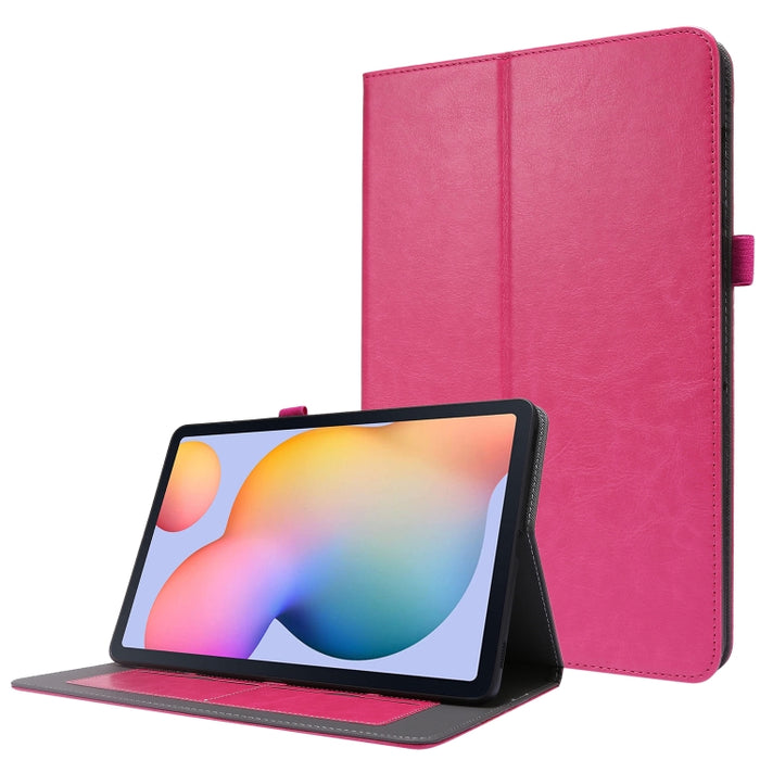 Crazy Horse Texture Horizontal Flip Funda de cuero con 2 soportes plegables y ranura para tarjeta