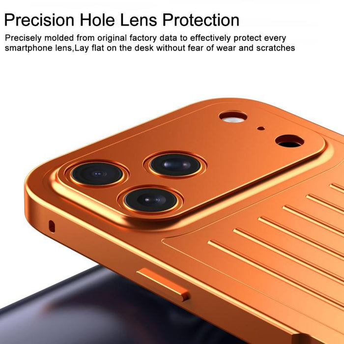 Funda para teléfono de aleación de aluminio con textura de maleta y protector de pantalla de vidrio templado de la serie Magnetic King., For iPhone 17 Pro Max, For iPhone 17 Pro, For iPhone Air, For iPhone 16 Pro Max, For iPhone 16 Pro                 ...